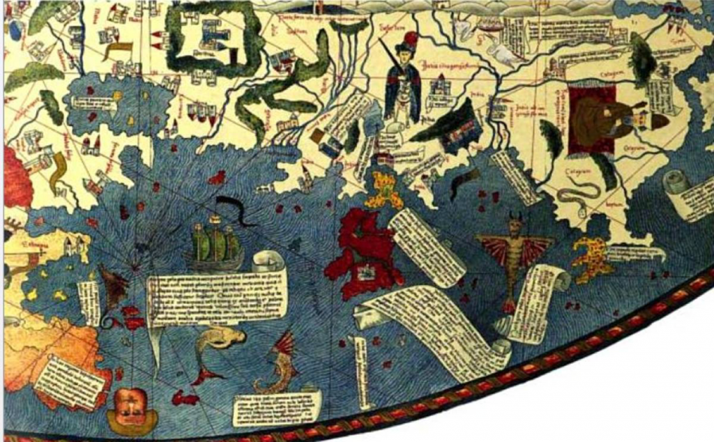 Genoese World Map 1457 AD – Indian Ocean